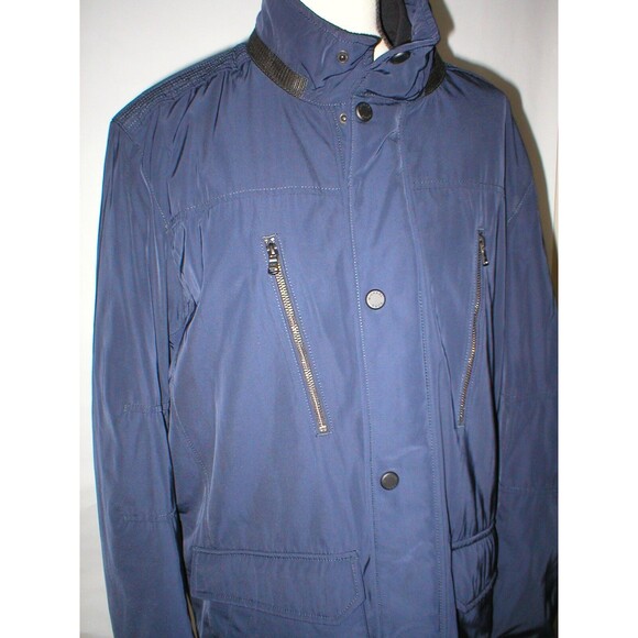 New NWT XL Mens Coat Michael Kors Jacket Midnight Dark Blue Rain Wind Resistant - Picture 2 of 10
